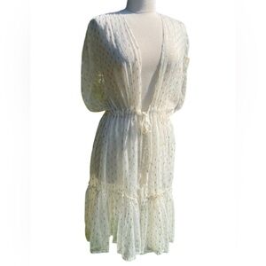 NWT- Kohl's White Sheer Polka Dot Camisole